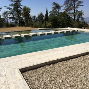 Bio-piscina in Travertino Silver4